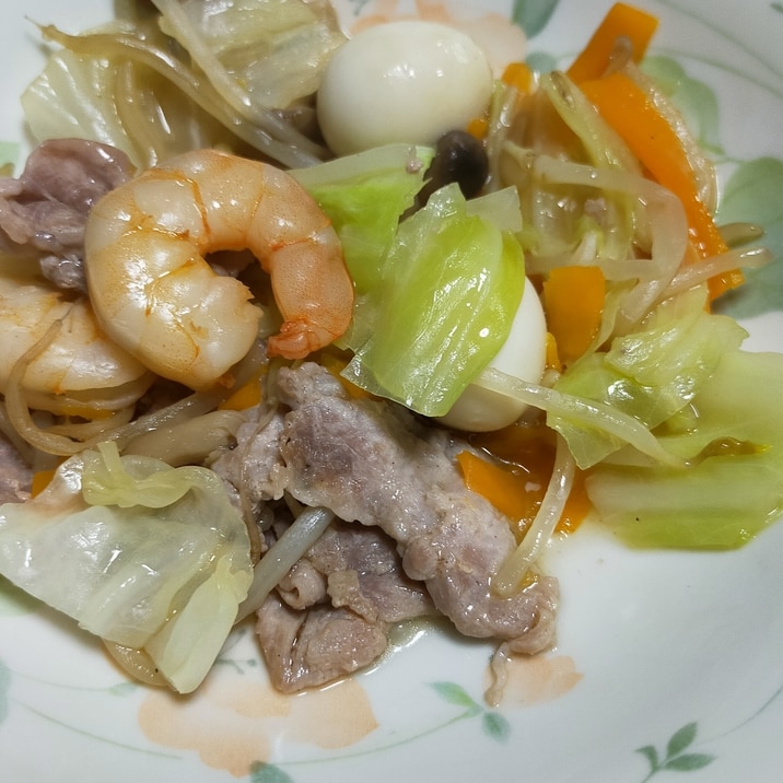 白菜なし!キャベツで八宝菜